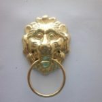 accessorio coffa testa di leone ottone