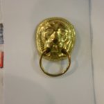 accessorio coffa testa di leone ottone piccolo