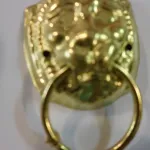 accessorio coffa testa di leone ottone medio