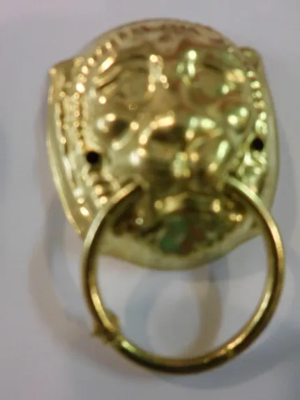 accessorio coffa testa di leone ottone medio
