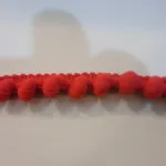 bordura coffa pon pon piccoli 1 metro rossa
