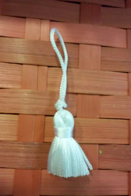 fiocchetto piccolo bianco per borse o coffe 3 cm