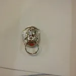 accessorio coffa testa di leone medio nichelato cm 3,8