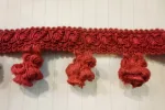 bordura coffa rosso scuro bordò pon pon lunghi 1 metro