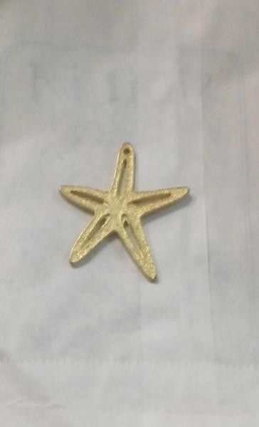 decorazione stella marina dorata coffa siciliana borsa cm 3,5x3,5