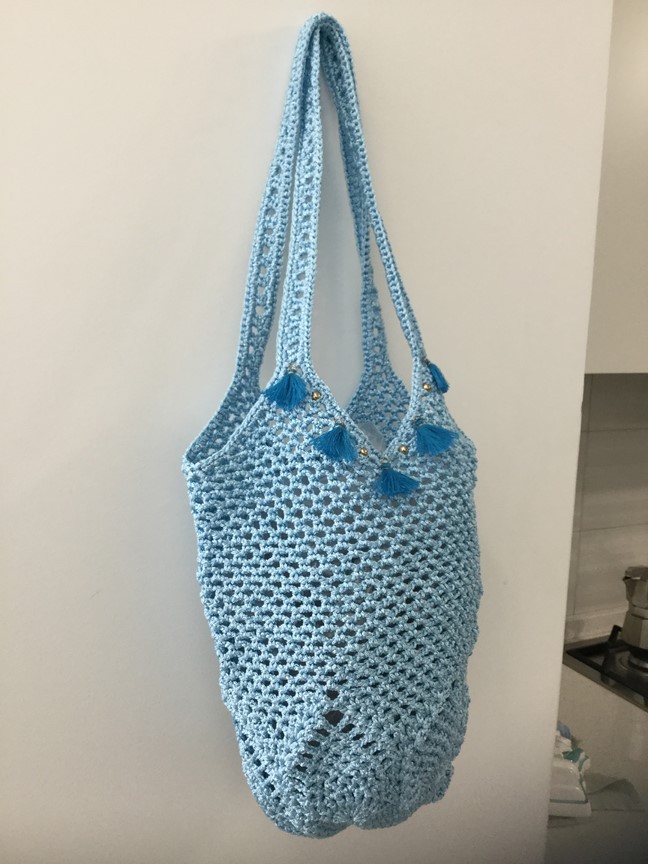 Borsa Riutilizzabile In Rete Di Cotone – Per La Spesa, Leggera E Resistente, Rosa (46x46 Cm, Portata 10 Kg)