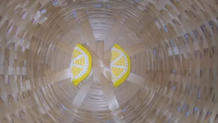 coppia decorazioni realizzate a uncinetto per orecchini