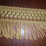 bordura per coffa frangia giallo oro 1 metro