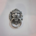 accessorio coffa testa di leone grande argentata tipo 2