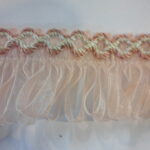 frangia  organza rosa 1 metro
