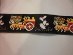 bordura nera carretto coffa borse o vestiti 1 metro x 4,5 cm