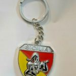 PORTACHIAVI IN ACCIAIO - STEMMA SICILIA - TRINACRIA