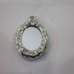 specchietto per coffa siciliana medio argento ovale