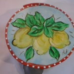 Tamburello Siciliano Dipinto a Mano Limoni