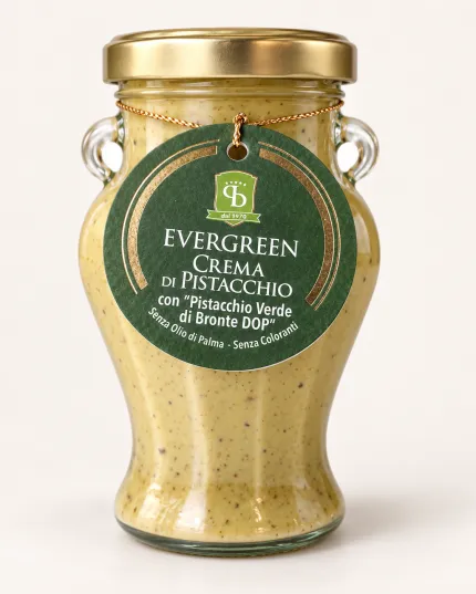 Crema di pistacchio con pistacchio verde di Bronte D.O.P. vaso a anfora