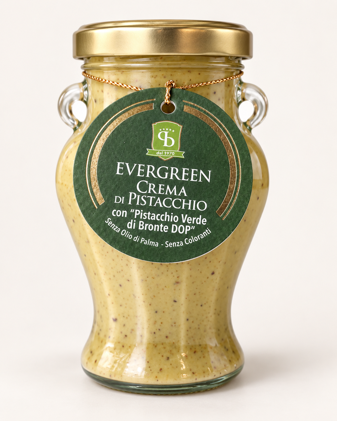 Crema di pistacchio con pistacchio verde di Bronte D.O.P. vaso a anfora