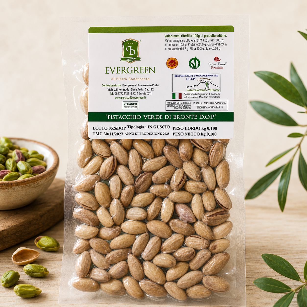 file_00000000ecc871f69fea7d607b8d1144 Pistacchio Verde di Bronte dop in guscio 100 g - immagine 1