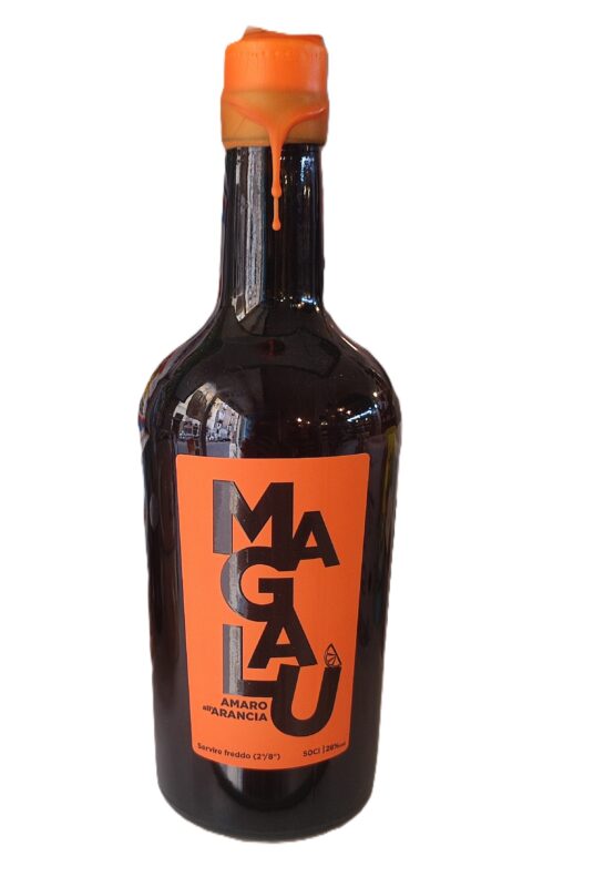 Bottiglia di Magalù amaro all’arancia siciliana da 50 cl