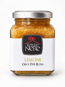 Marmellata di limoni con gin e pepe rosa Terre Nere 240 g