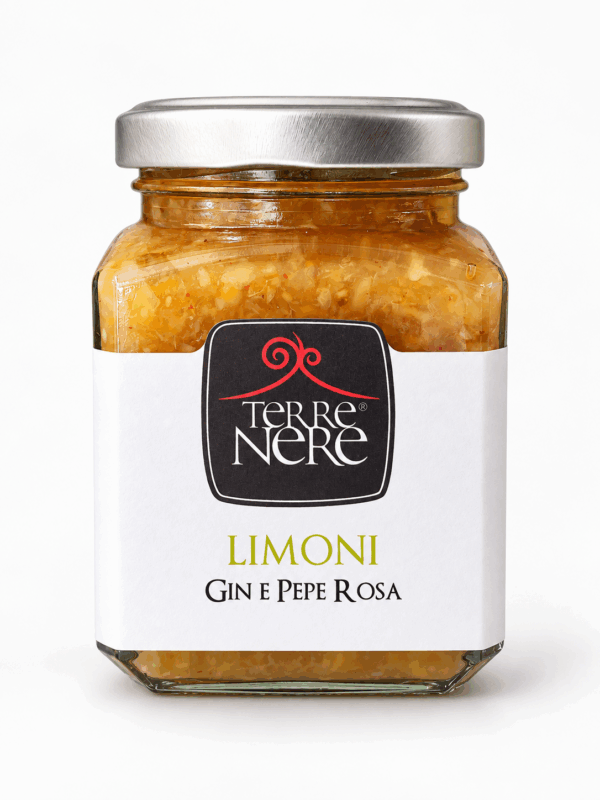 Marmellata di limoni con gin e pepe rosa Terre Nere 240 g