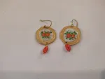 Orecchini con arance decorati a mano - immagine 2