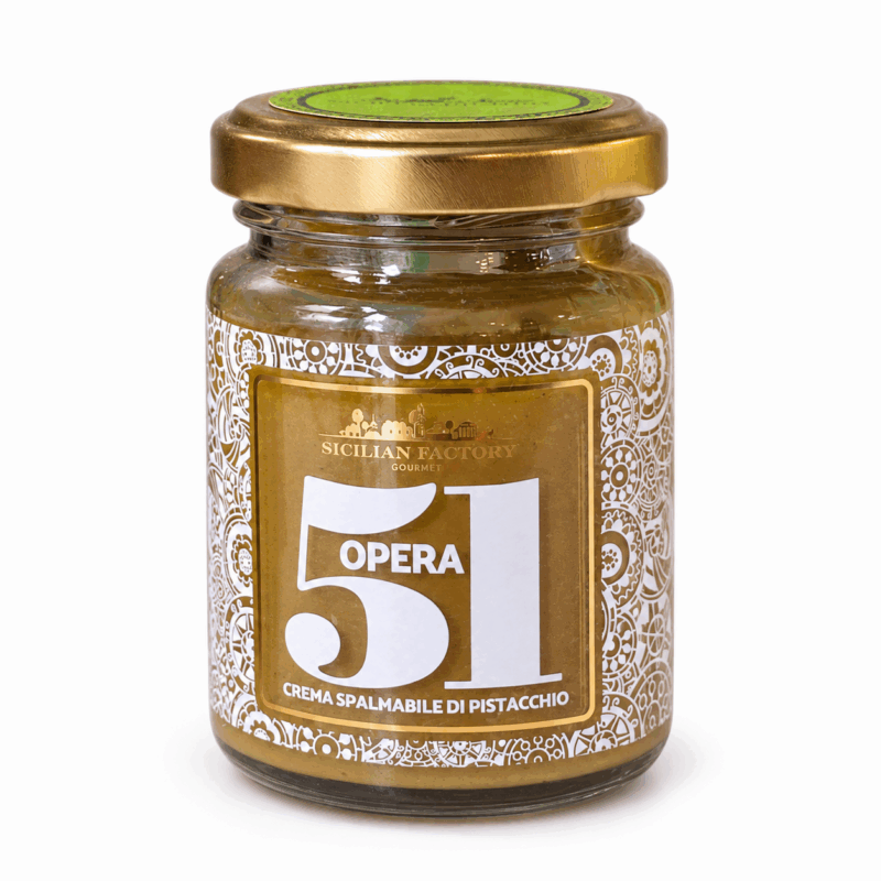 Barattolo da 90 g di crema di pistacchio Opera 51 Sicilian Factory
