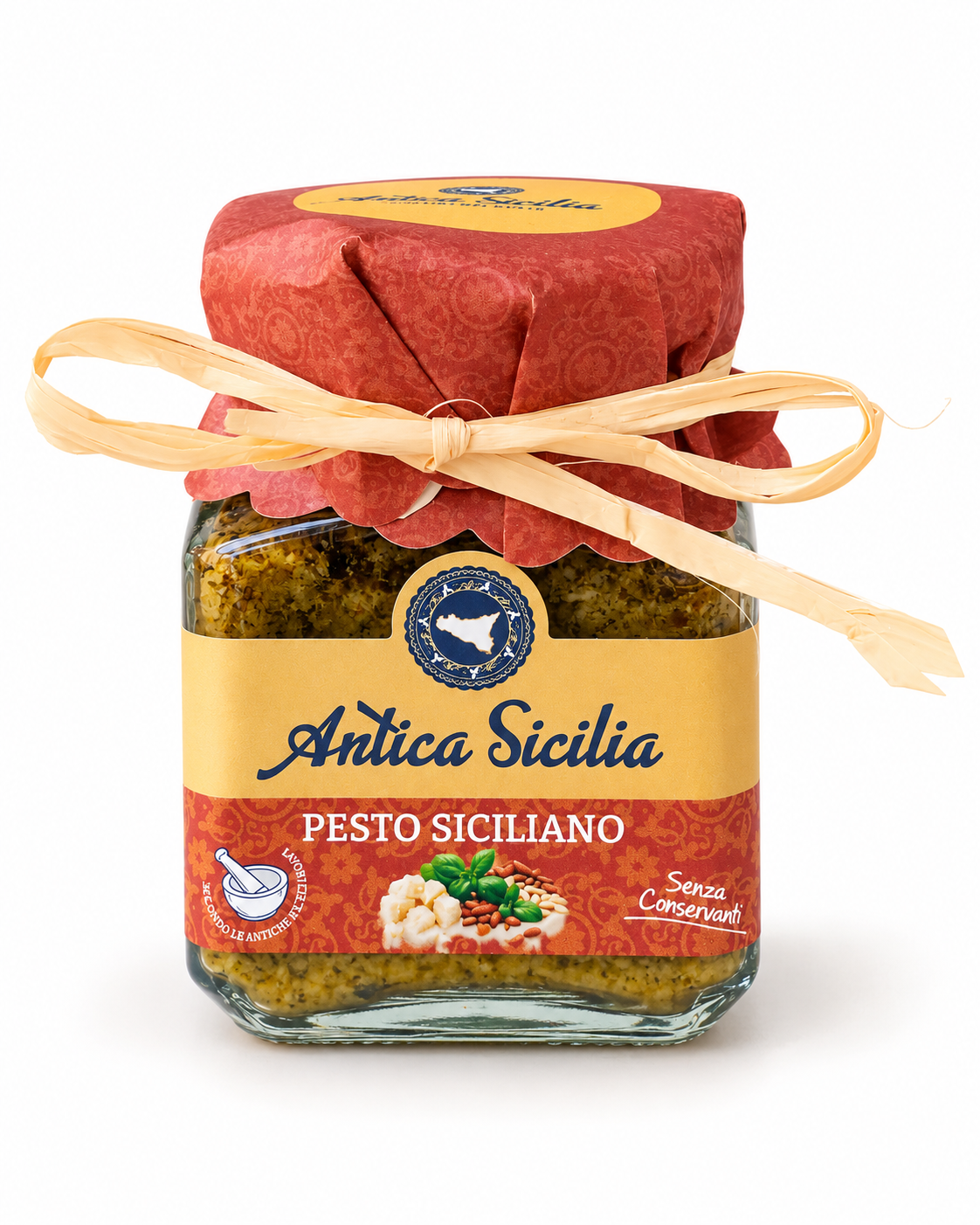 Vasetto di pesto siciliano artigianale Pesto Siciliano Antica Sicilia 90 g - immagine 1